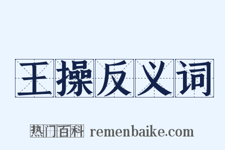 王操反义词是什么意思的图片